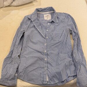 H&M Blue and White Striped Shirt